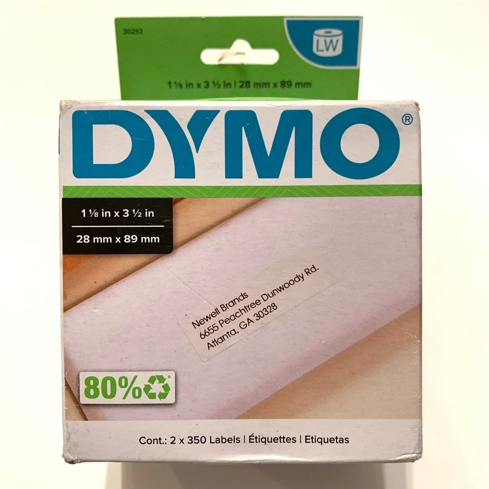 DYMO Authentic LW White Mailing Address Labels, For LabelWriter Label Printers,